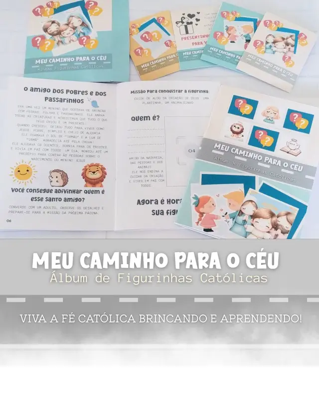 Álbum de Figurinhas Católico Infantil – Meu Caminho para o Céu
