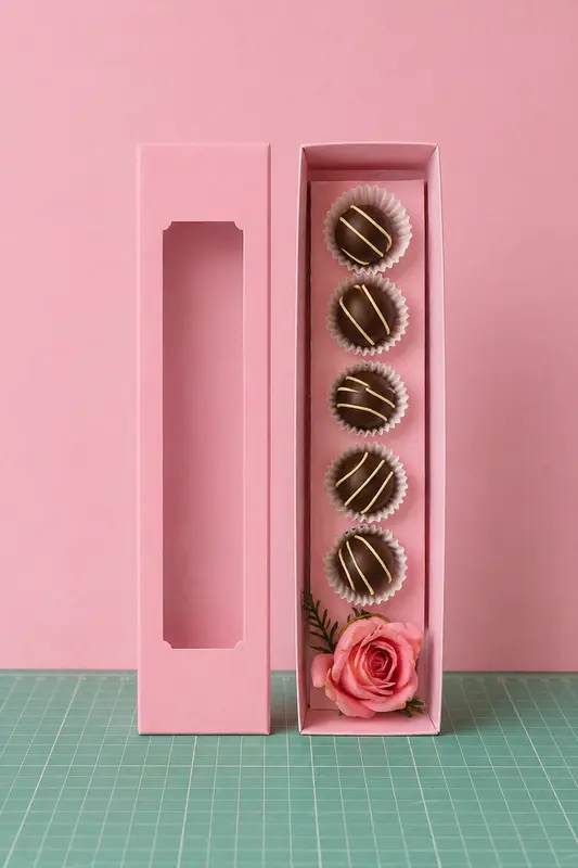 Caixa para Rosa e 5 Doces